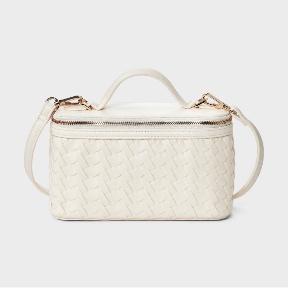 Vanity bag Elegant Cream Woven - Picture 2 of 3